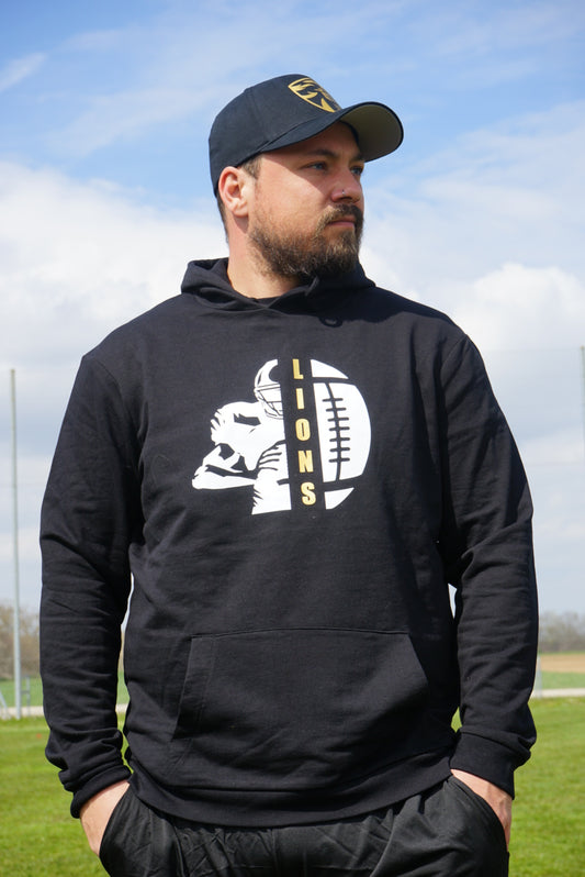 Hoddie Feldkirchen Lions Fanwear "HALF FOOTBALL HALF PLAYER" Erwachsenen/Kindergrößen