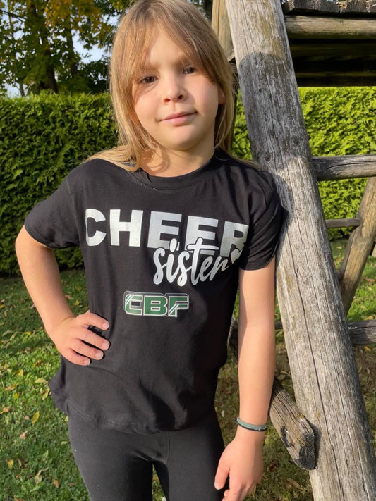 6. T-Shirt CBF Cheer Base Feldkirchen Fanwear "CHEER SISTER" Erwachsenen/Kindergrößen
