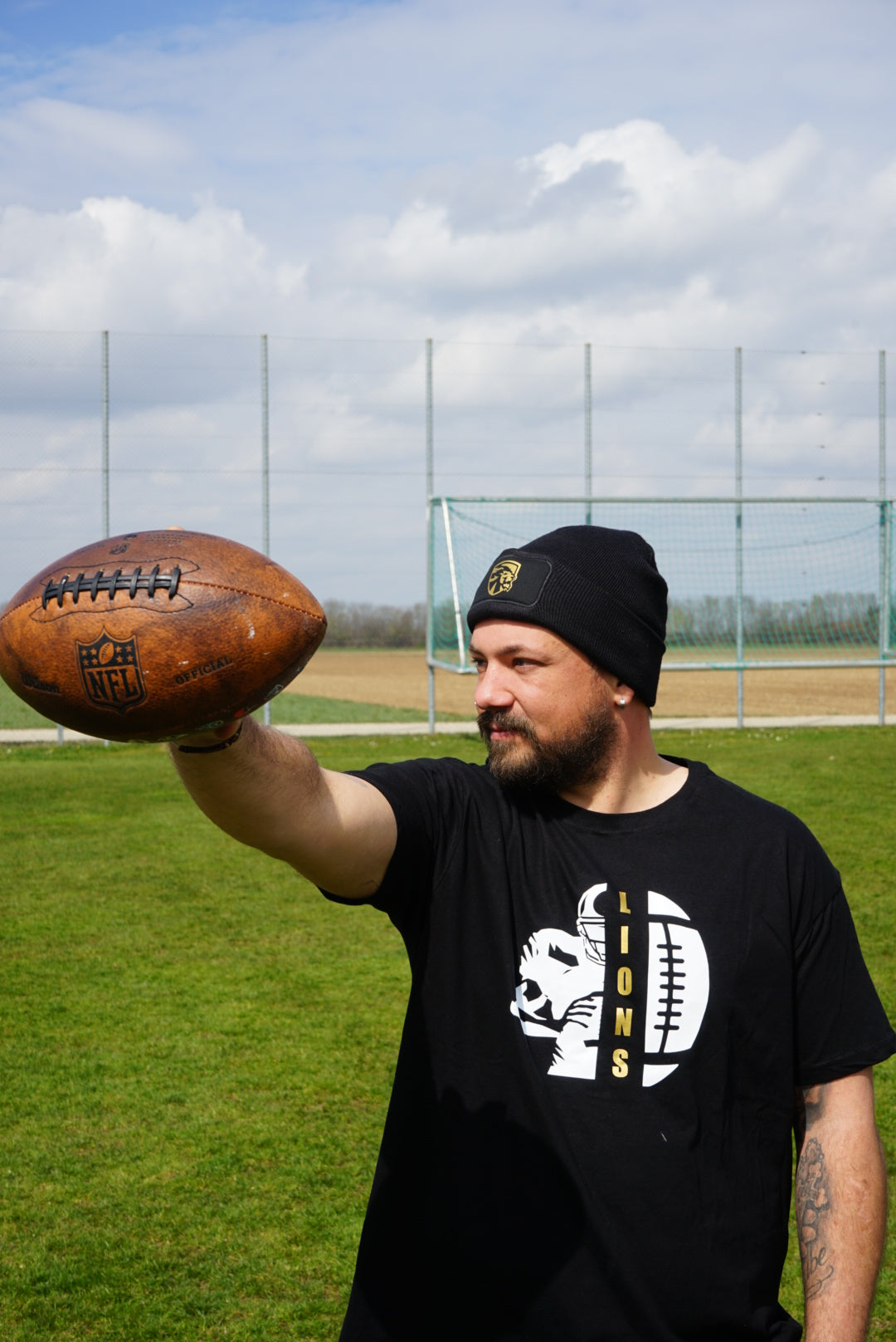 T-Shirt Feldkirchen Lions Fanwear "HALF FOOTBALL HALF PLAYER" Erwachsenen/Kindergrößen